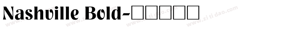 Nashville Bold字体转换